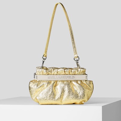 Női Karl Lagerfeld K/Kross Metallic Gold Baguette Táska Világos Arany | UHG870139