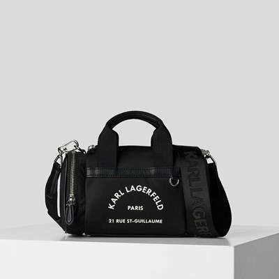 Női Karl Lagerfeld Rue St-guillaume Small Nejlon Gym Bag Kézitáska Fekete | WBT481536